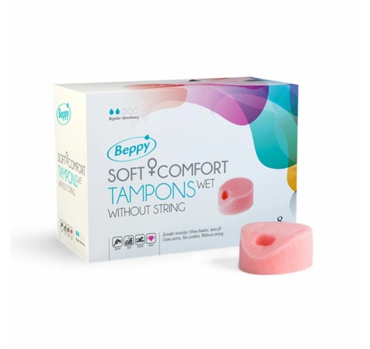 Tampony - Beppy Wet Tampons 8 szt Wilgotne